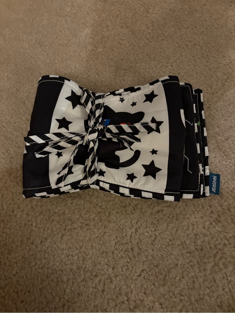 Soft Black & White High-Contrast Baby Toy